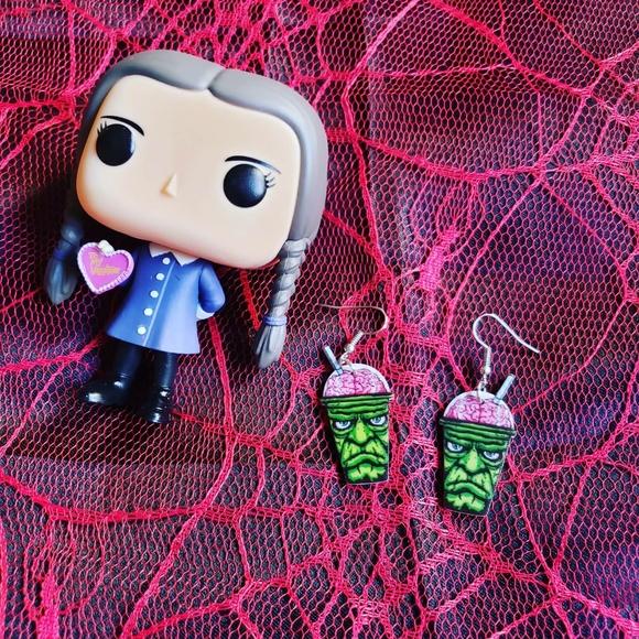 Jewelry - Zombie Brains Slushie Acrylic Earrings